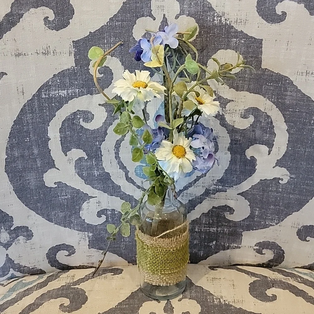 Glass Vase with Flowers